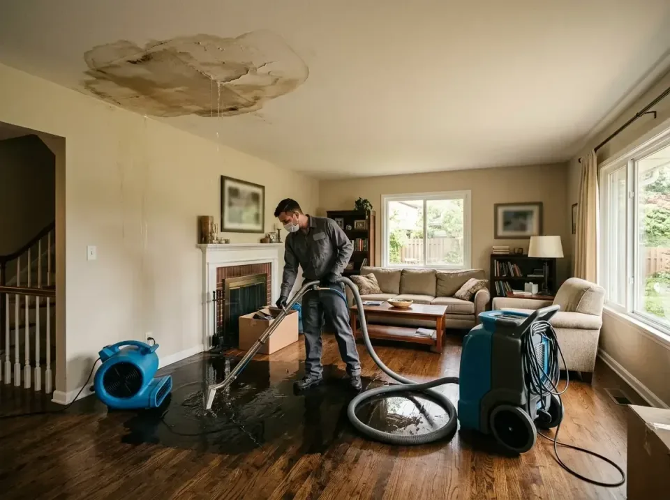 attic-pipe-burst-ceiling-drip-008 — frequently asked questions, Water Damage Restoration & Carpet Care in Sherman, IL